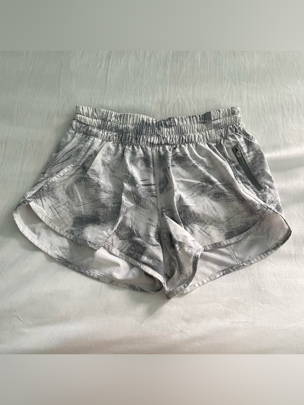 lululemon athletica Gray Marbled Athletic Tracker Shorts